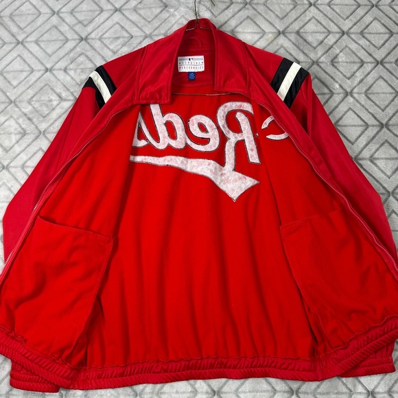 Cincinnati Reds MLB Genuine Merchandise Track Jacket Red Full Zip Men's L Vintag - Picture 4 of 8